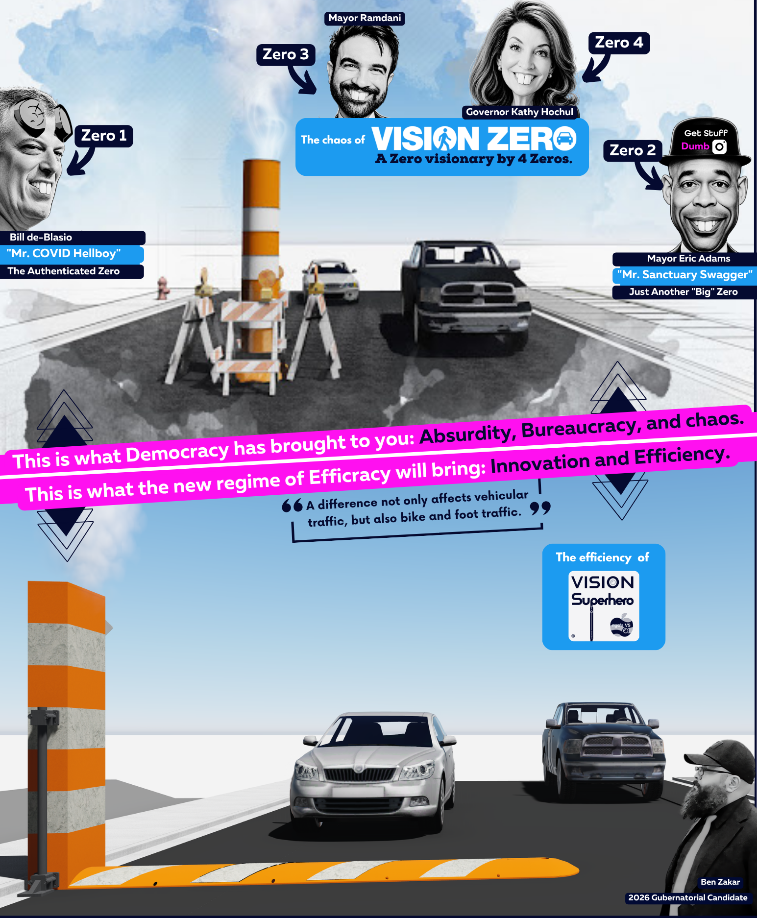 Vision Superhero versus Vision Zero comparison graphic, image 1 of 4